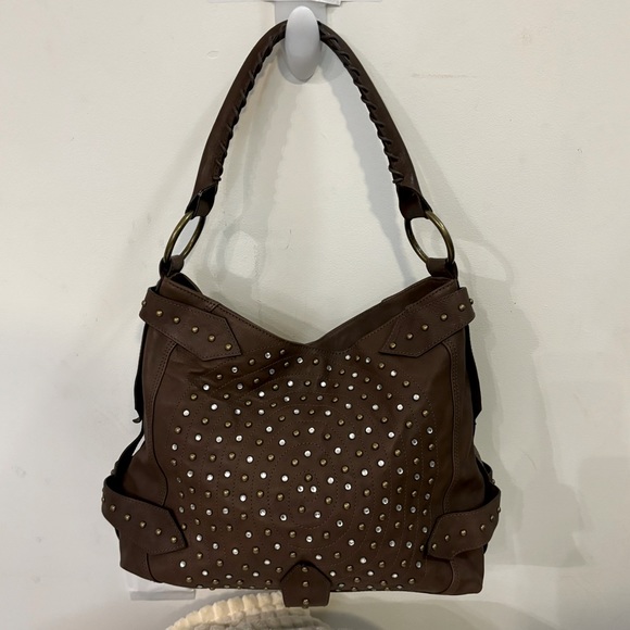 Steve Madden Handbags - Steve Madden Vintage Brown Studded Hobo Bag